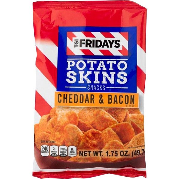 Inventure Foods Potato Skins Snack, Cheddar and Bacon, 1.75 oz, 55/CT, Multi PK IVT30563